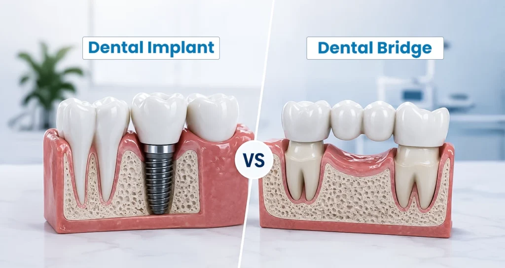 Dental Implant vs Dental Bridge